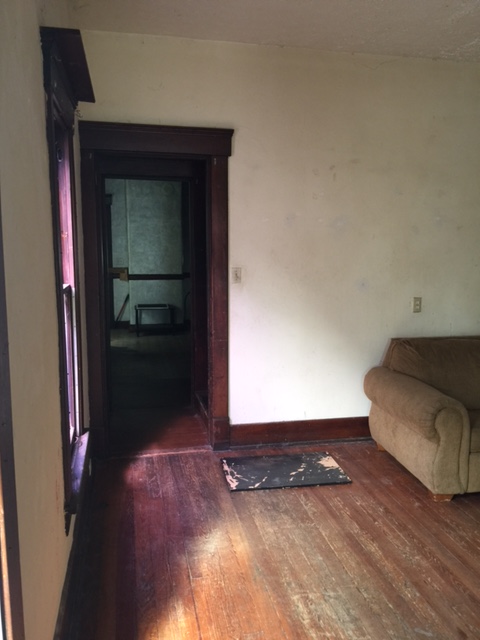 Before pic of stairwell from dining